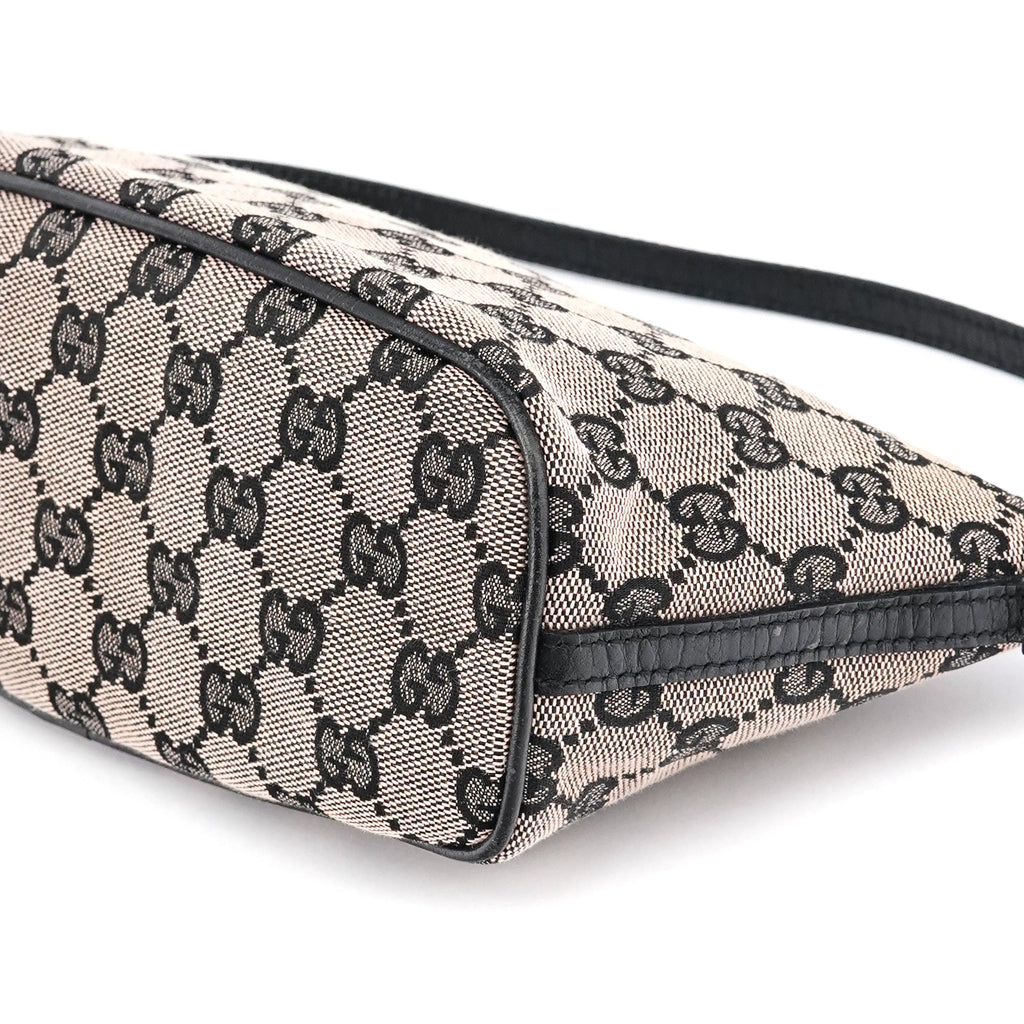 07198 Beige Matte Black GG Boat Pochette
