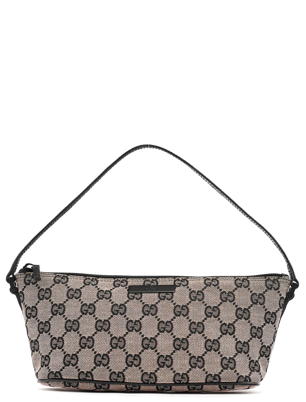 07198 Beige Matte Black GG Boat Pochette
