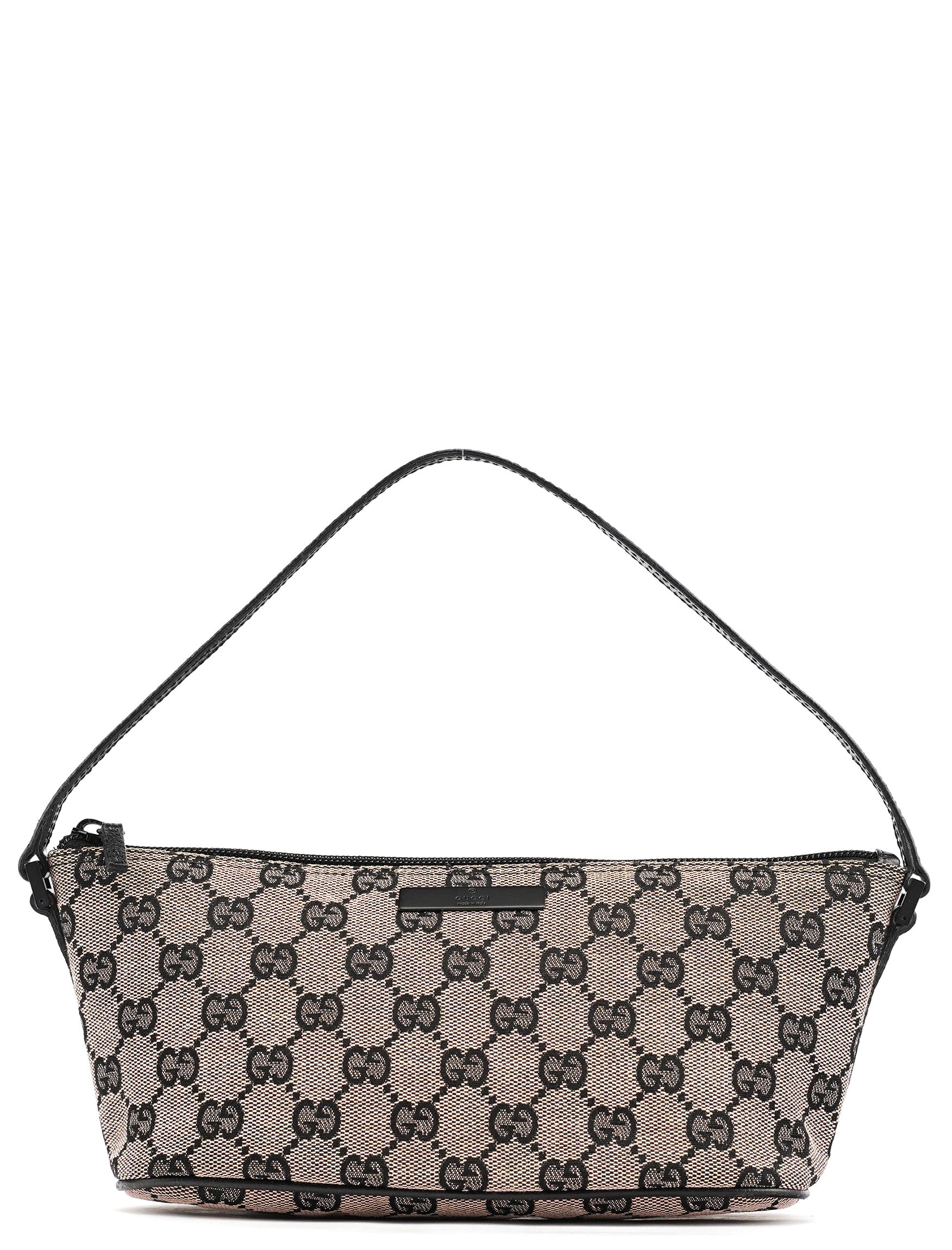 07198 Beige Matte Black GG Boat Pochette