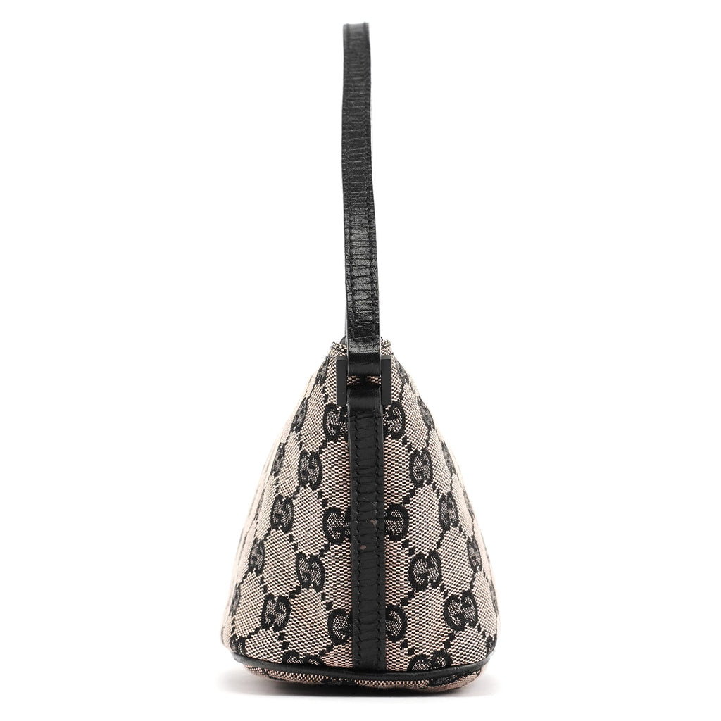 07198 Beige Matte Black GG Boat Pochette