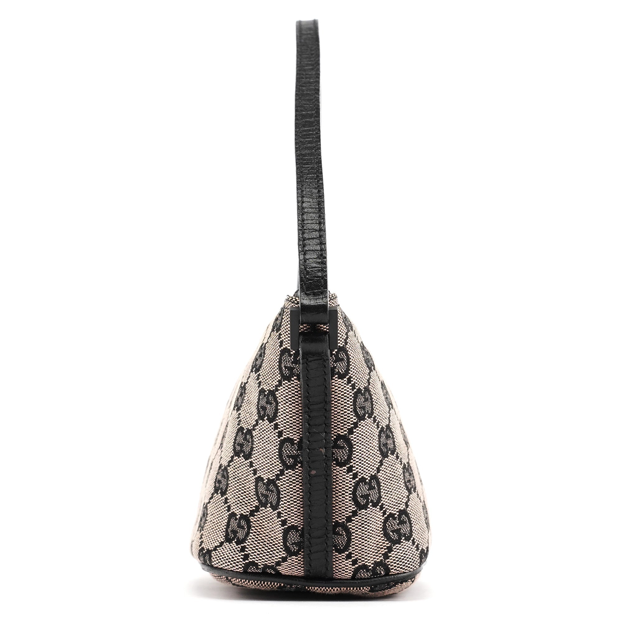 07198 Beige Matte Black GG Boat Pochette
