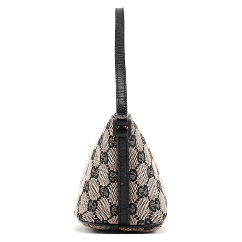 07198 Beige Matte Black GG Boat Pochette