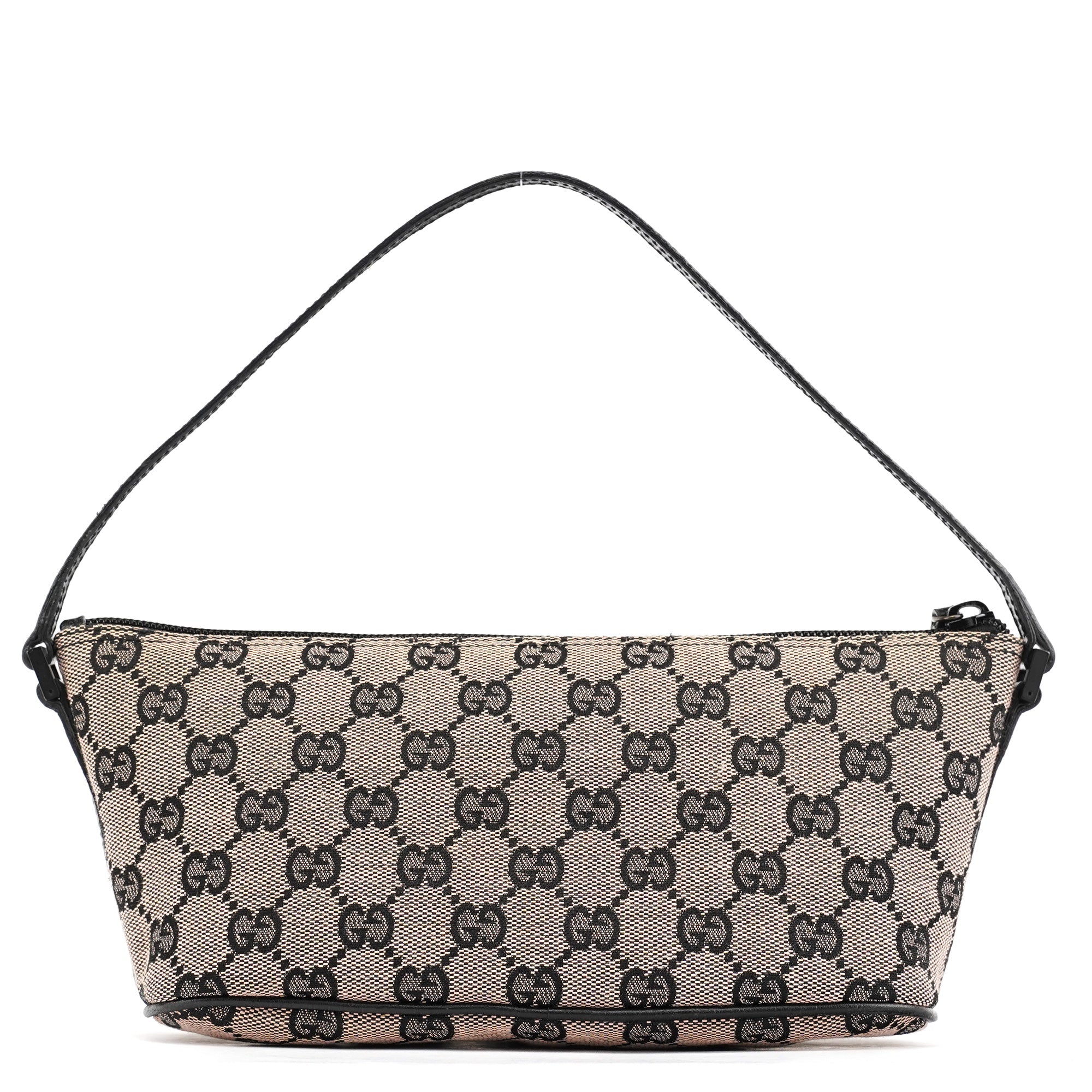 07198 Beige Matte Black GG Boat Pochette