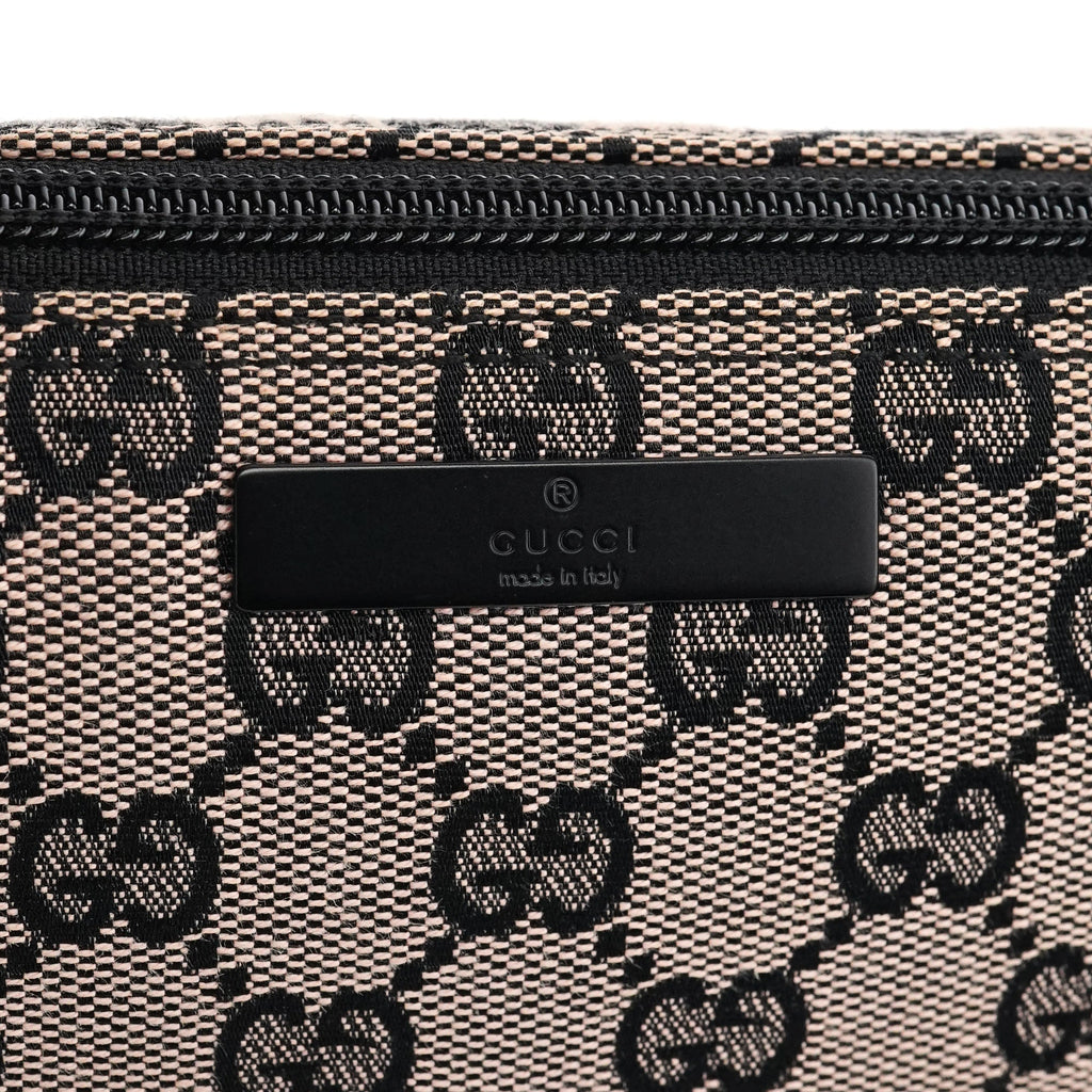 07198 Beige Matte Black GG Boat Pochette