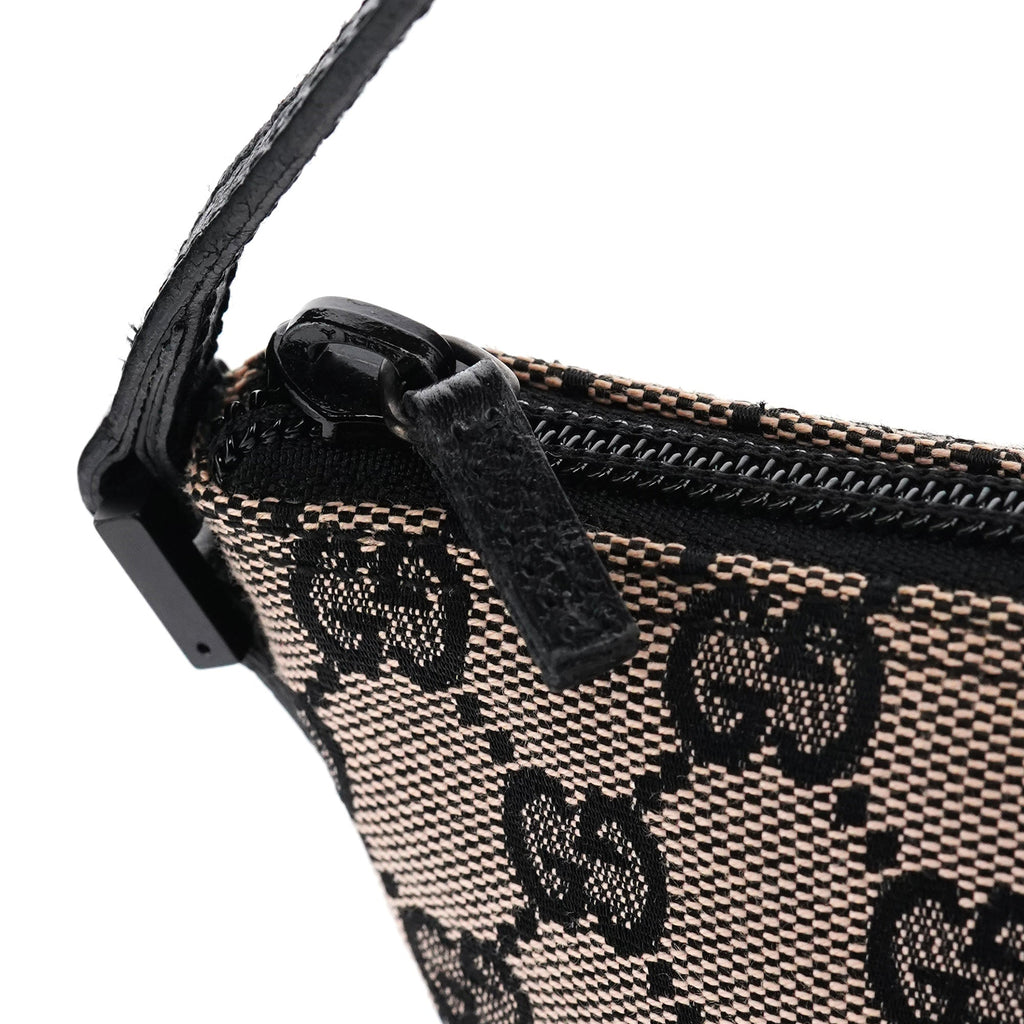 07198 Beige Matte Black GG Boat Pochette