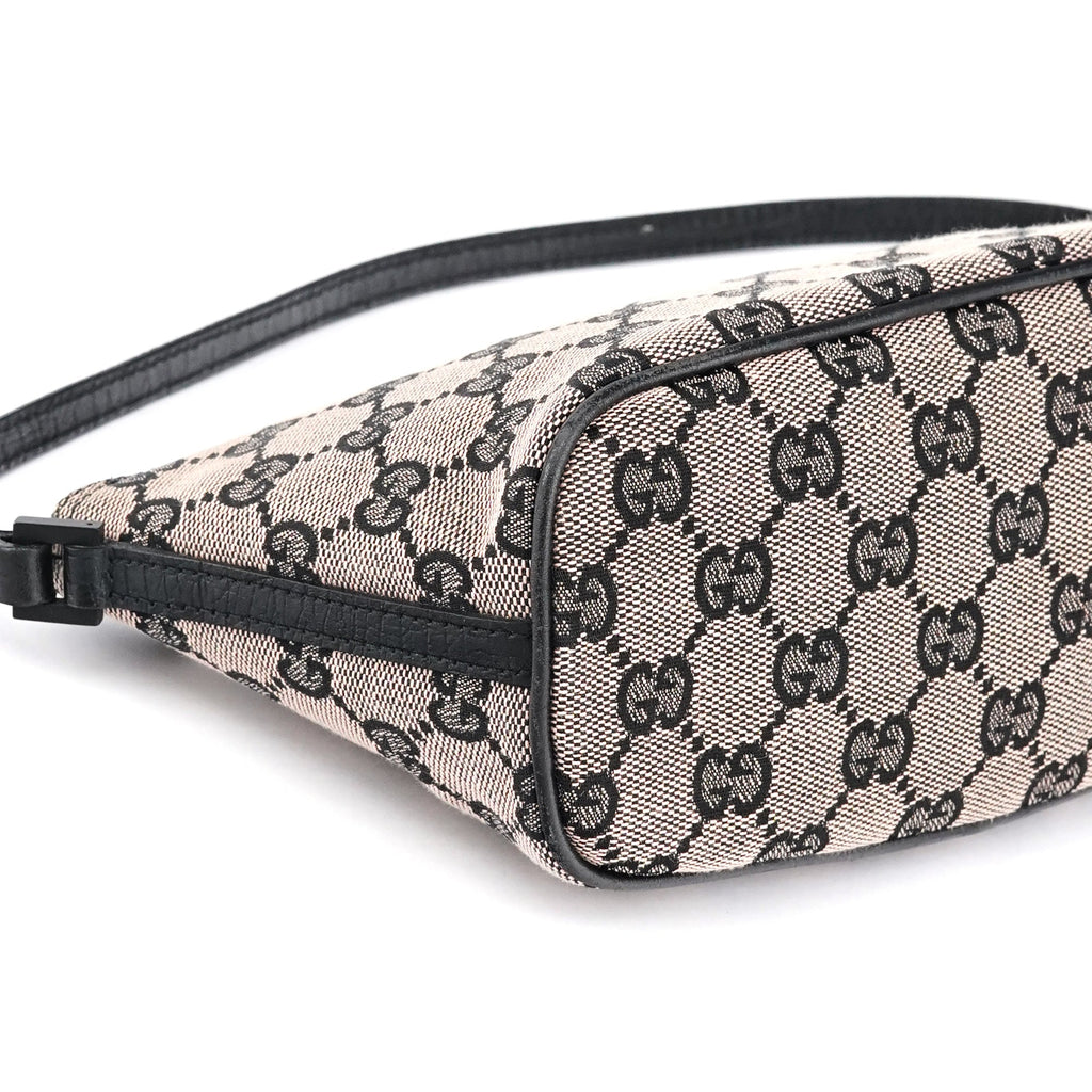 07198 Beige Matte Black GG Boat Pochette