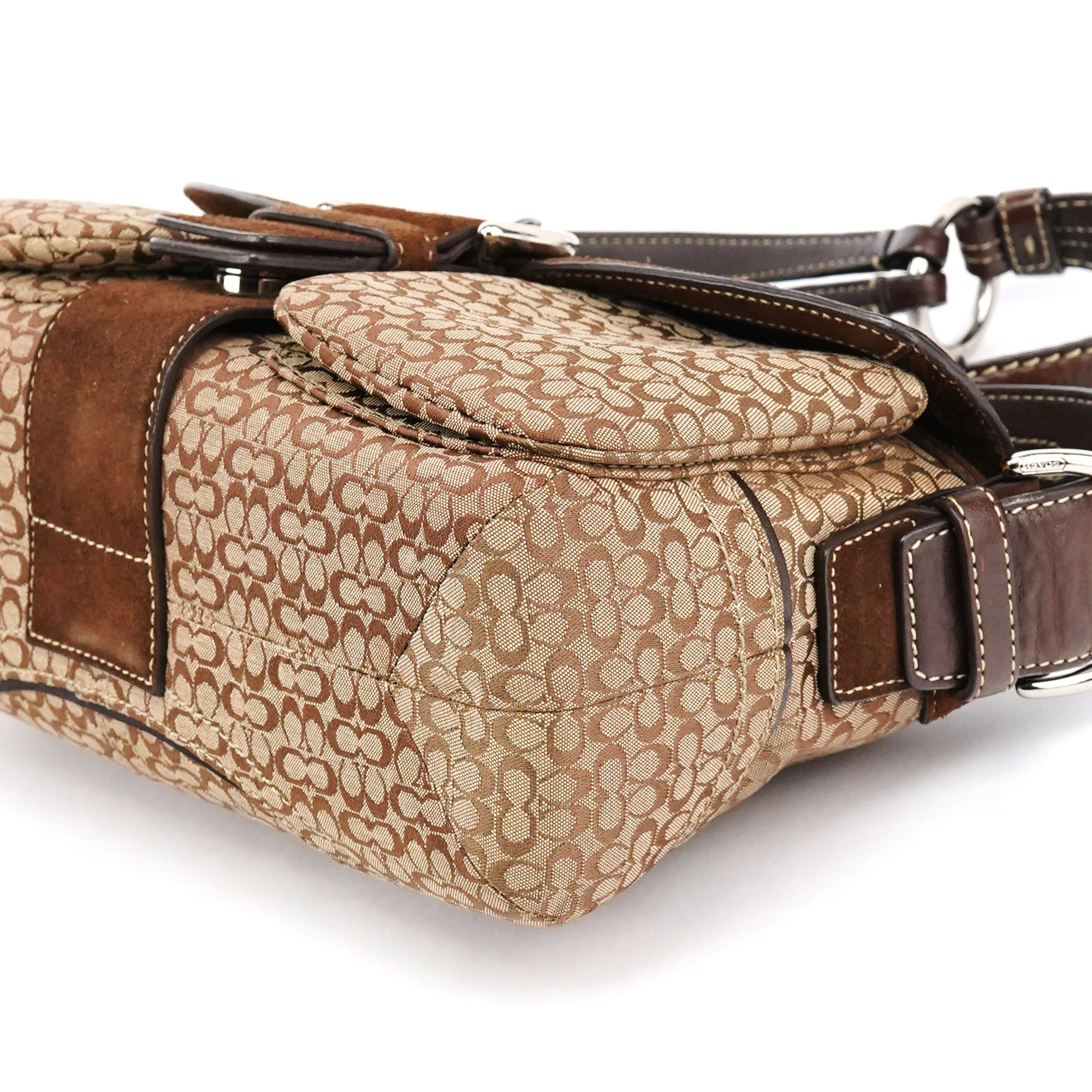 1463 Beige Brown Signature Soho Shoulder Bag