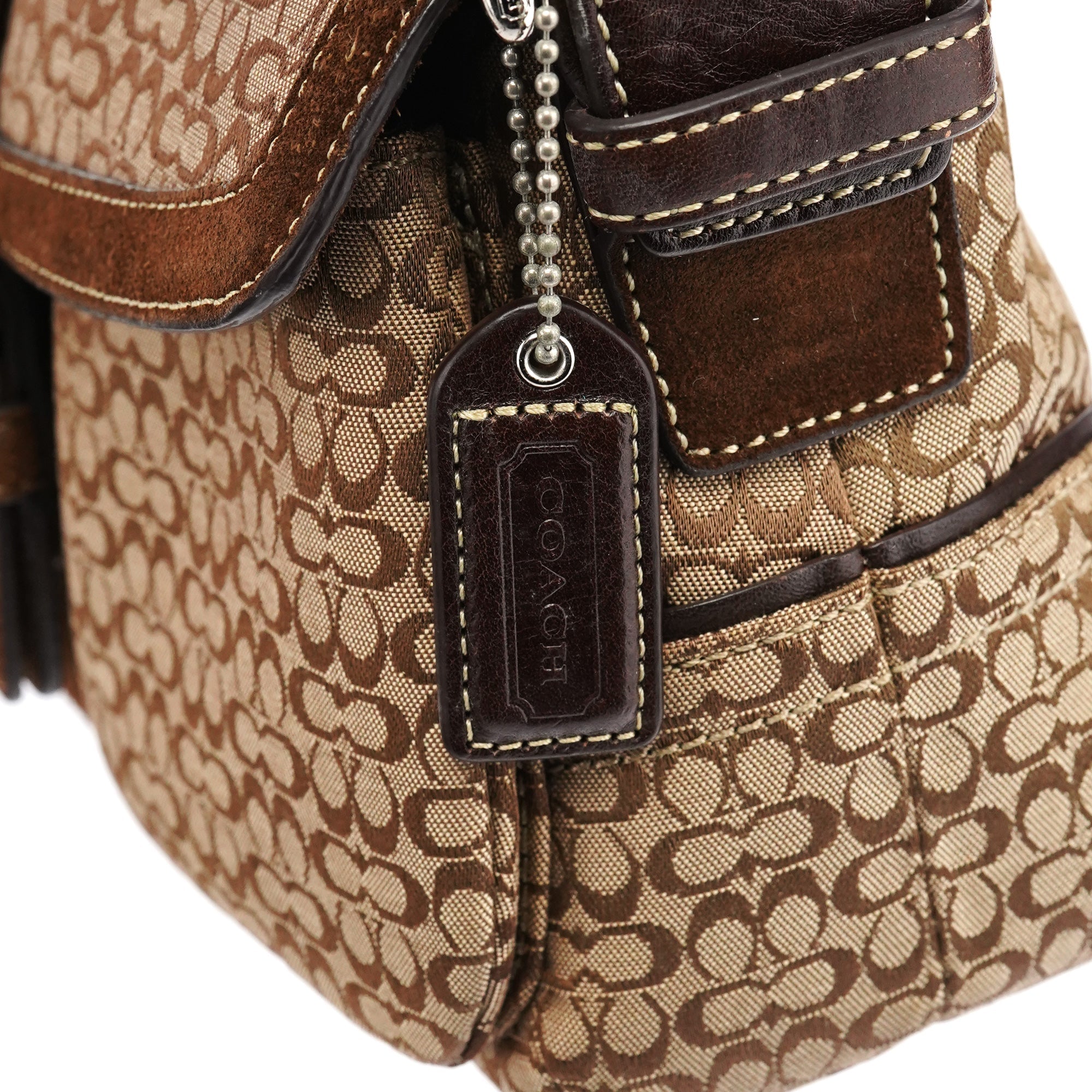 1463 Beige Brown Signature Soho Shoulder Bag