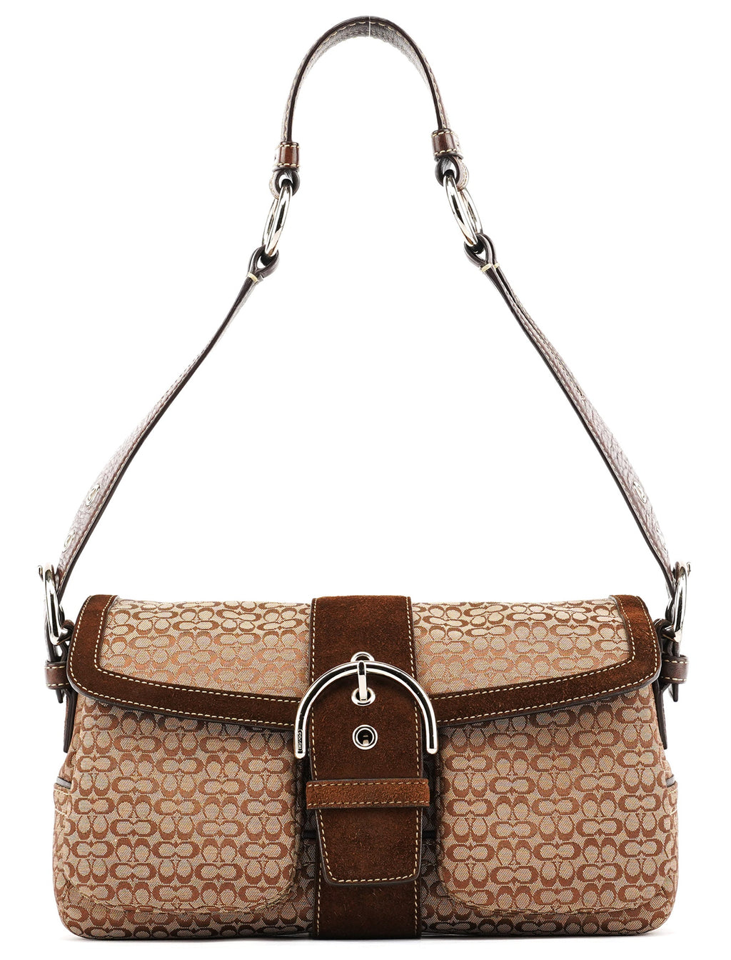 1463 Beige Brown Signature Soho Shoulder Bag