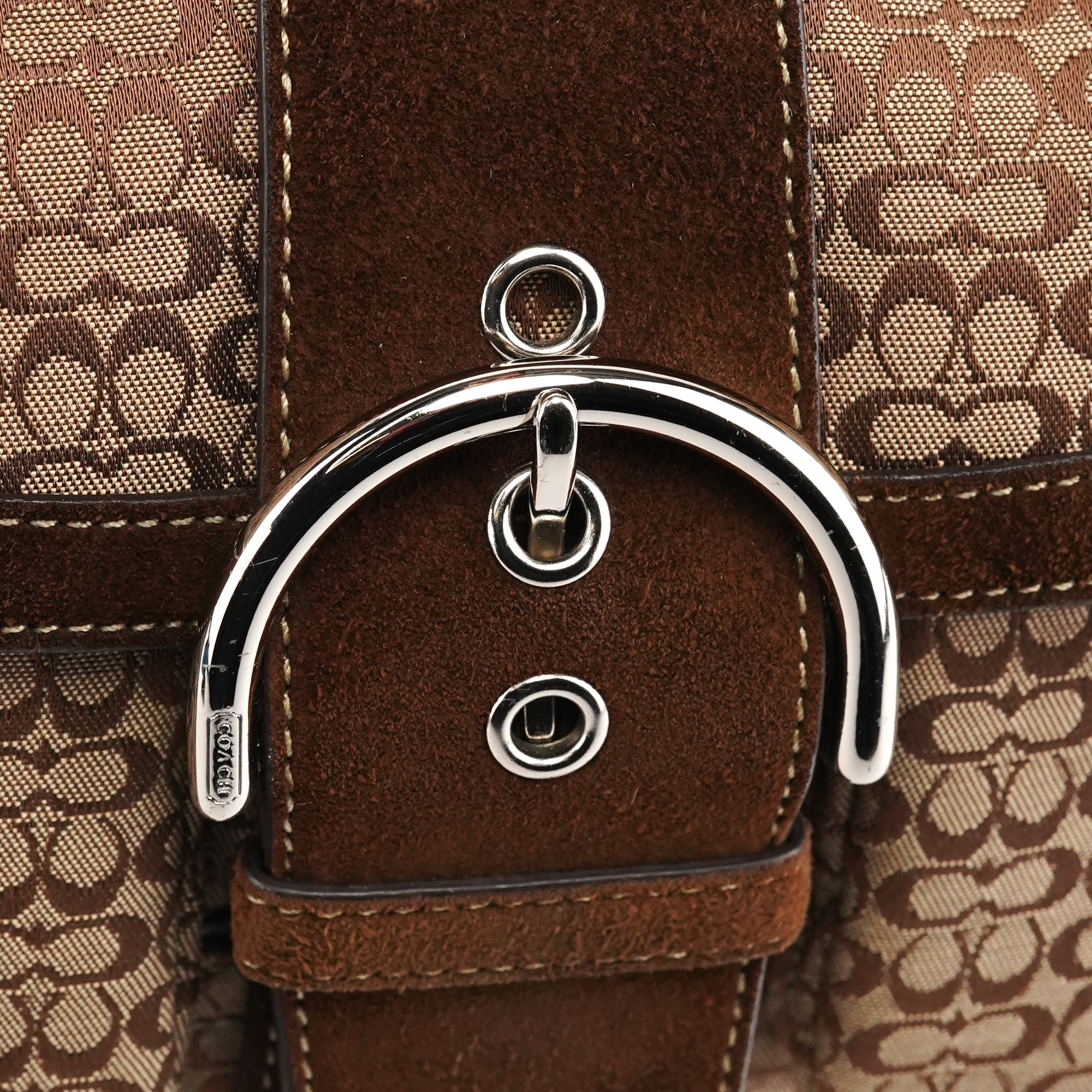 1463 Beige Brown Signature Soho Shoulder Bag