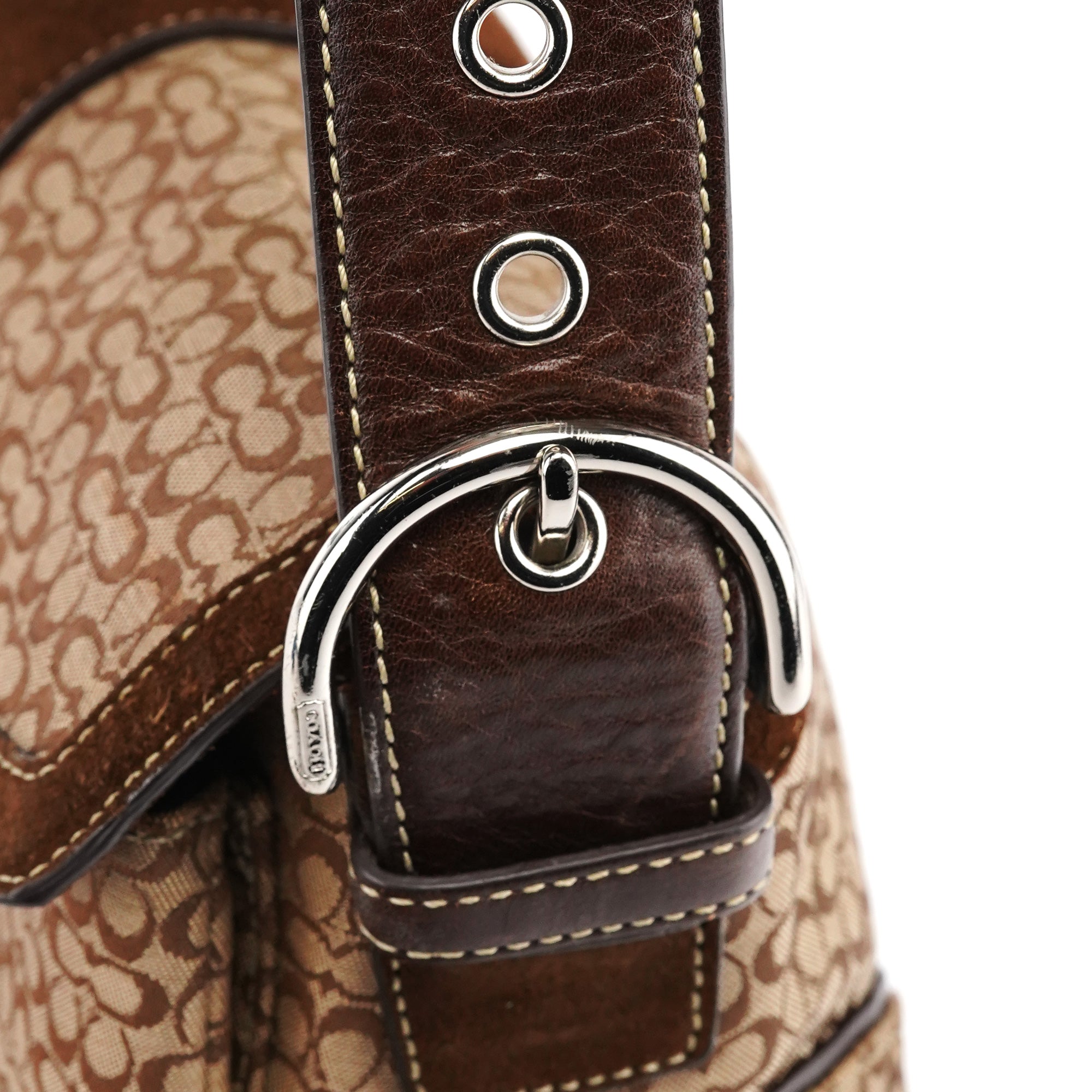 1463 Beige Brown Signature Soho Shoulder Bag