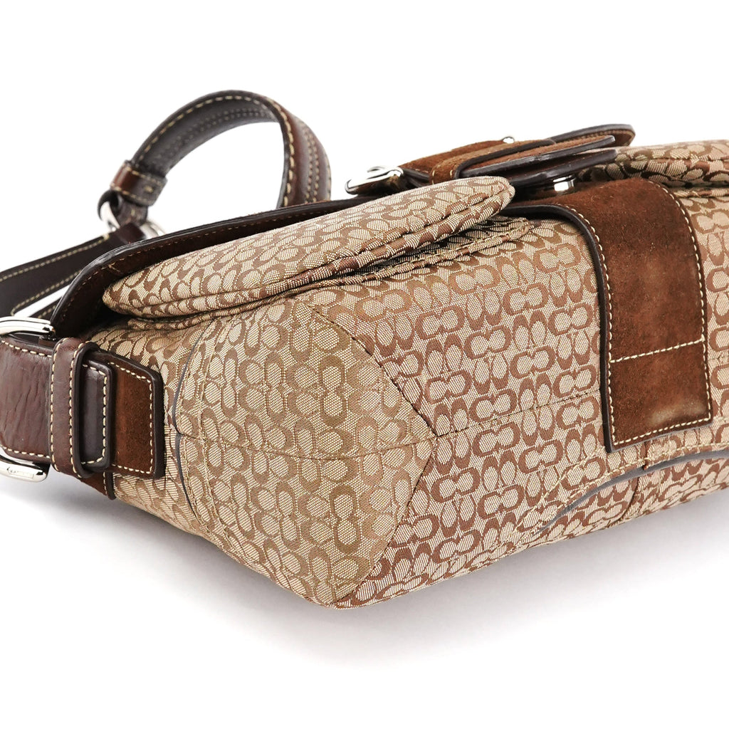 1463 Beige Brown Signature Soho Shoulder Bag