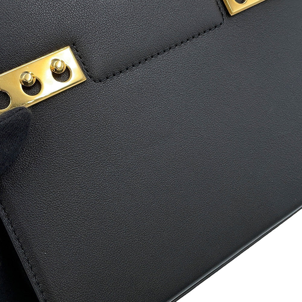 Delvaux Tempe Crash BlackAA0646BQS099ZDO Calf Leather Size Small