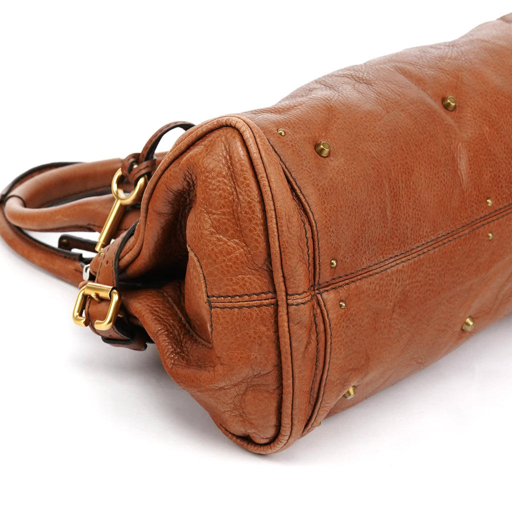 Light Brown Leather Paddington Shoulder Bag