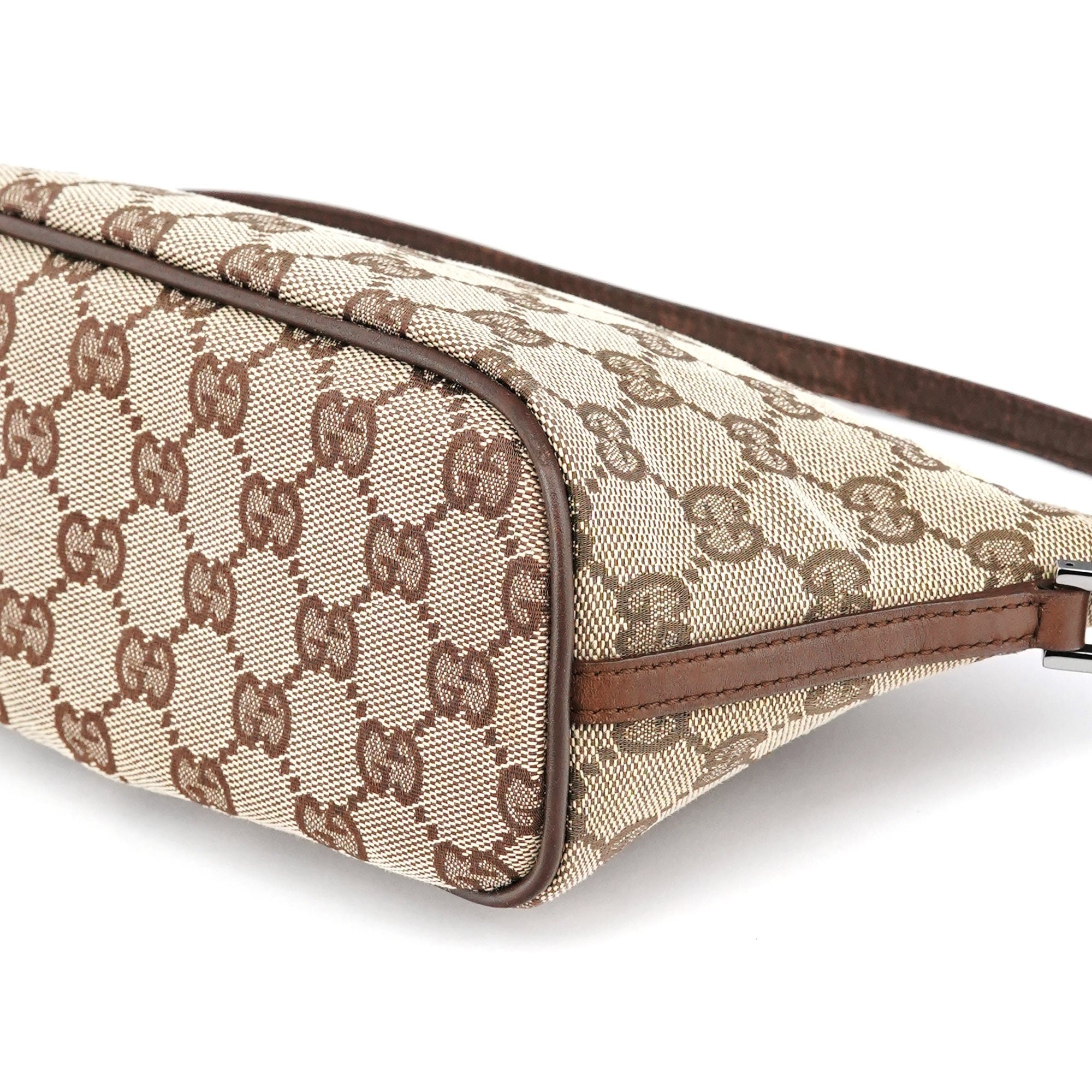 07198 Beige Brown GG Boat Pochette