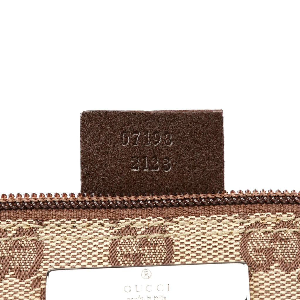 07198 Beige Brown GG Boat Pochette