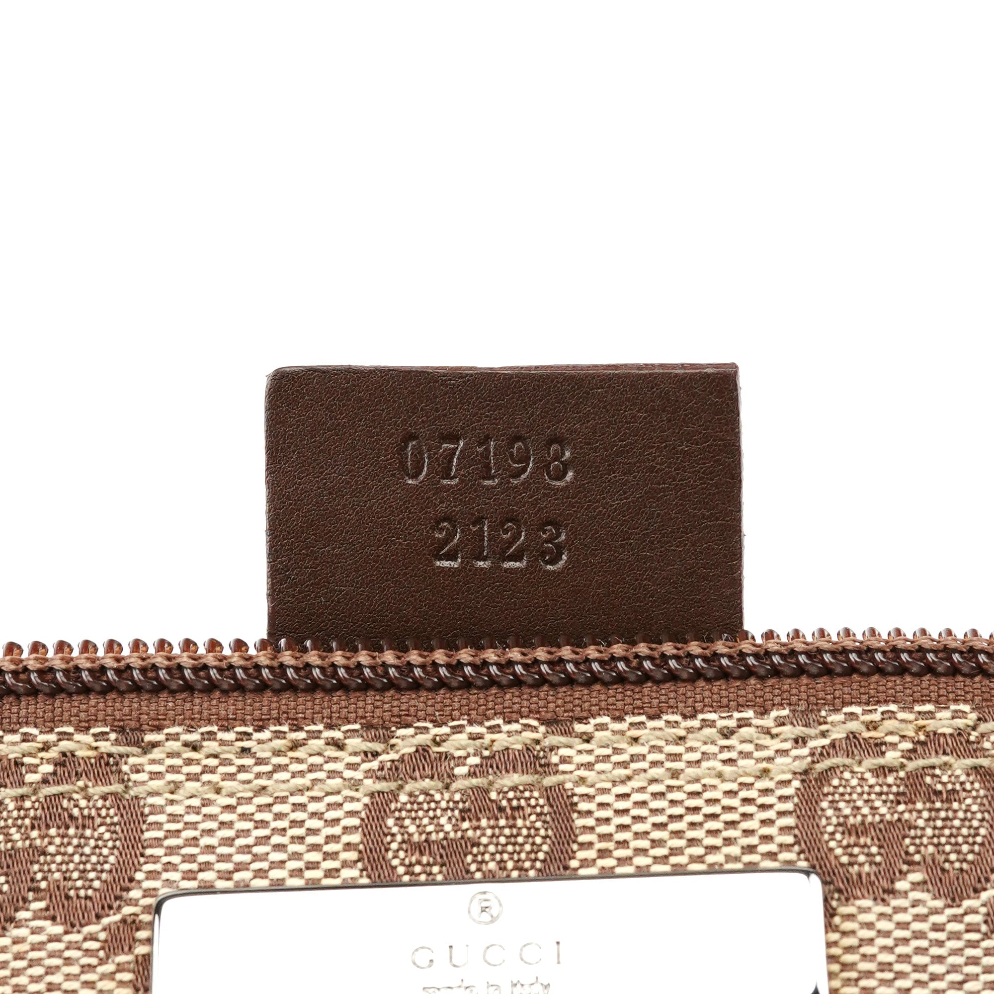 07198 Beige Brown GG Boat Pochette