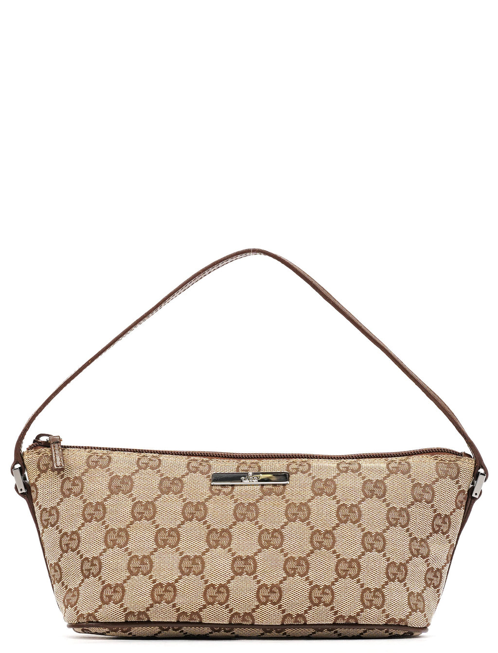 07198 Beige Brown GG Boat Pochette