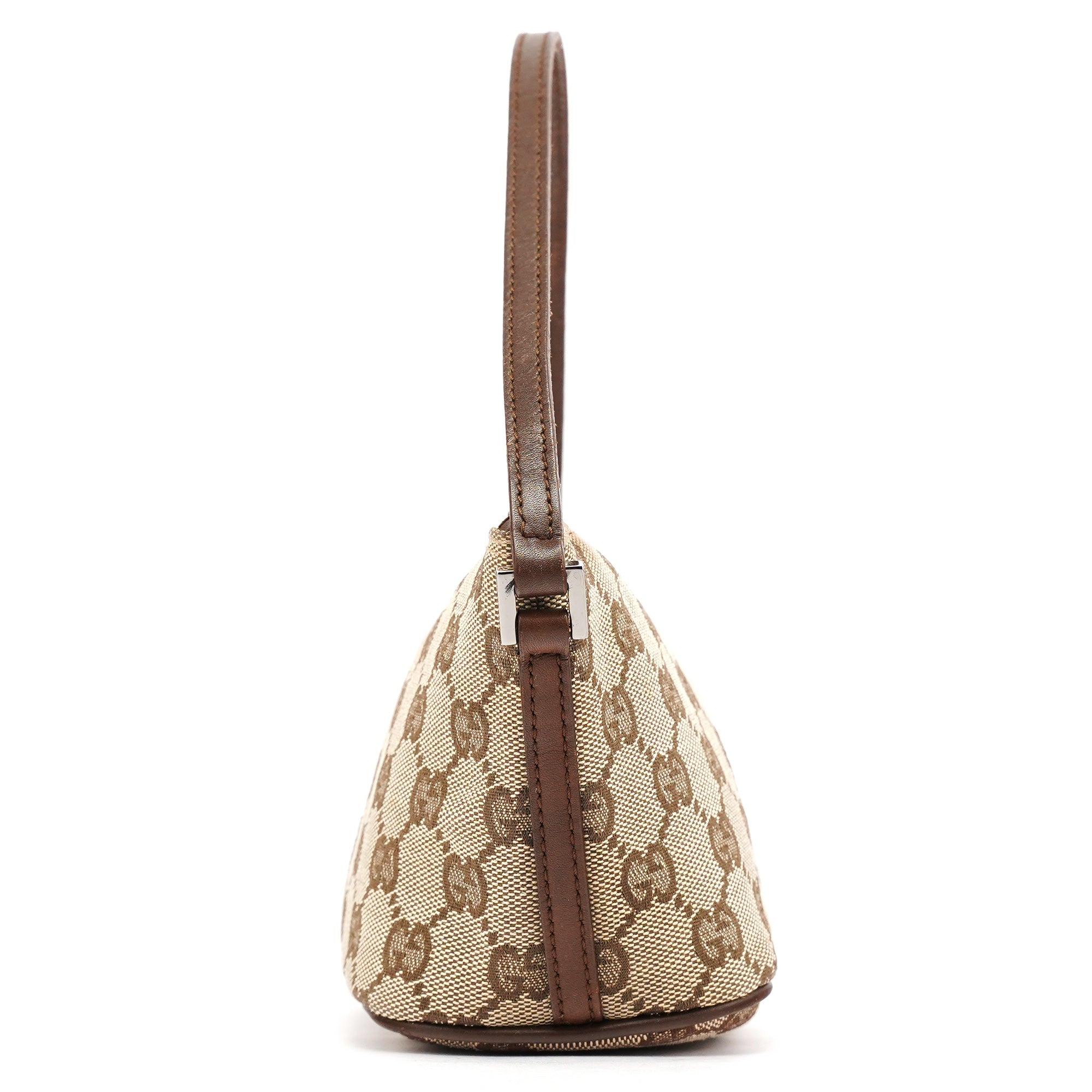 07198 Beige Brown GG Boat Pochette