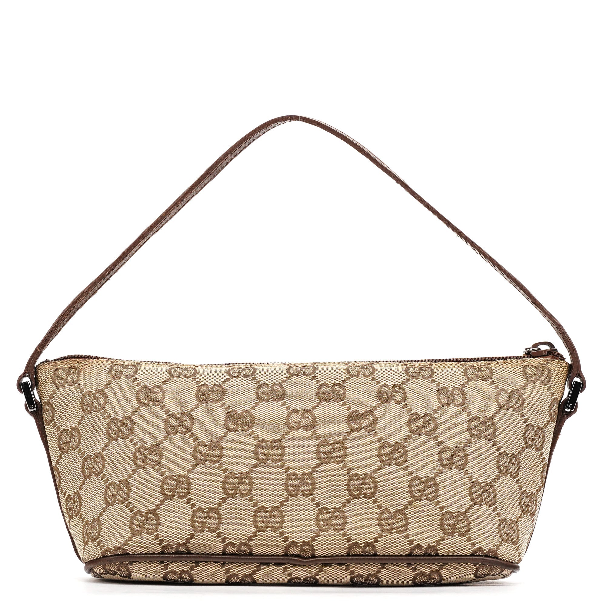 07198 Beige Brown GG Boat Pochette