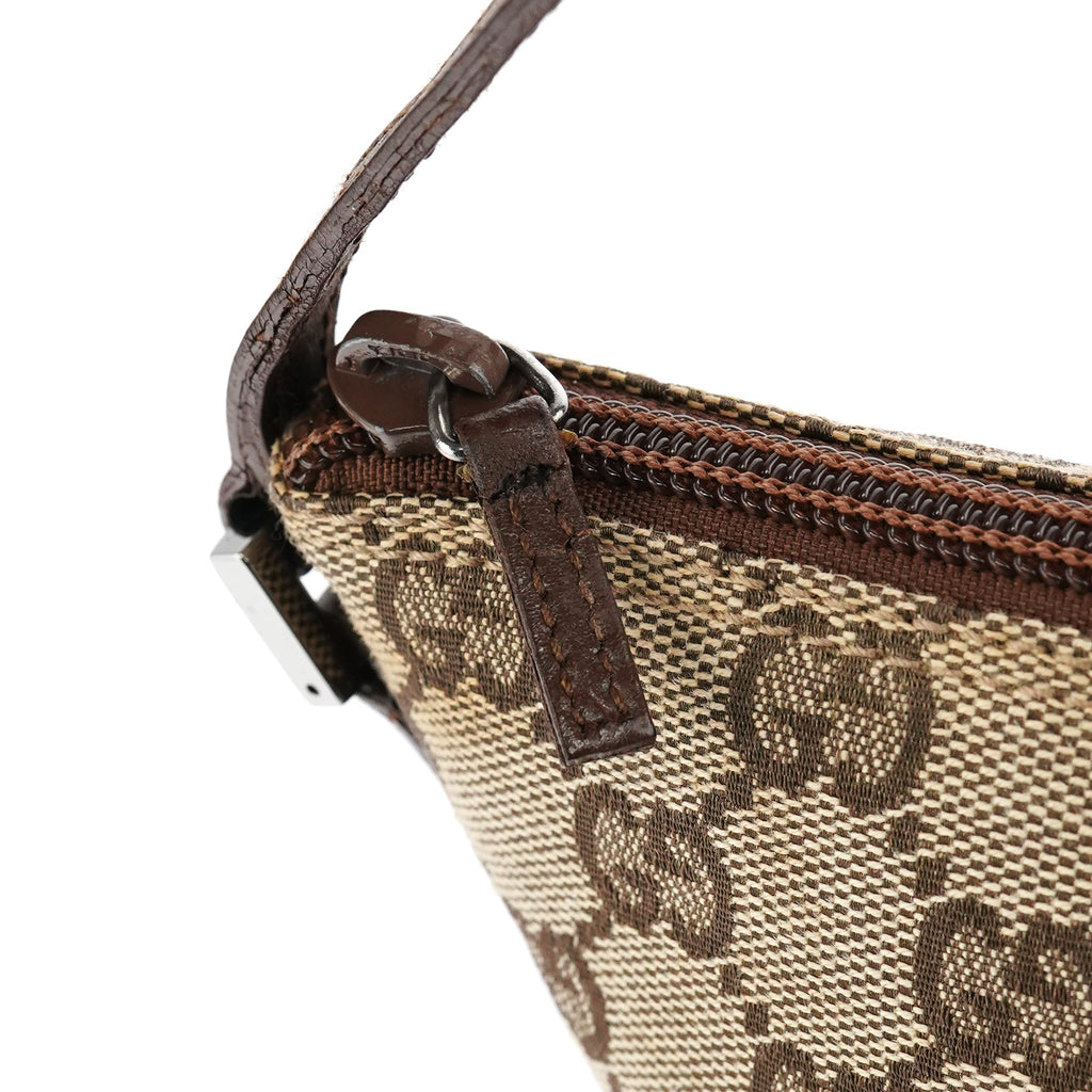 07198 Beige Brown GG Boat Pochette