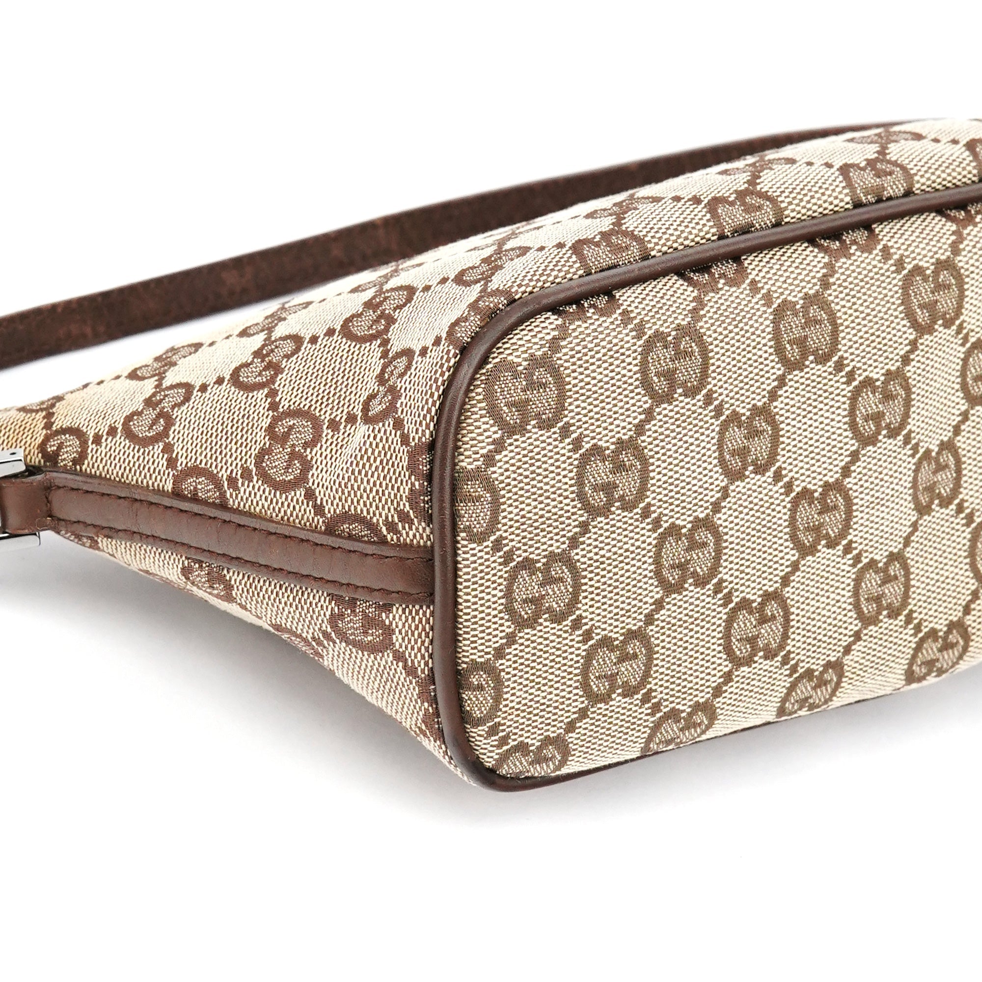 07198 Beige Brown GG Boat Pochette