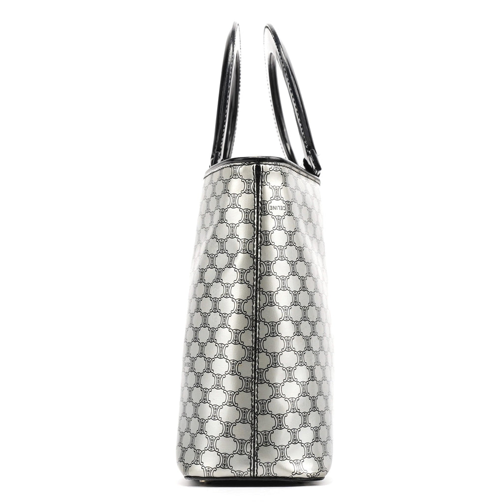 Silver Macadam Tote Bag