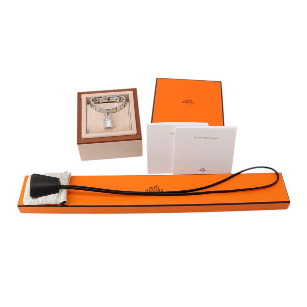 HERMES Kelly watch W16mm Stainless Steel Sparkling White Lacquer DialKE4.110