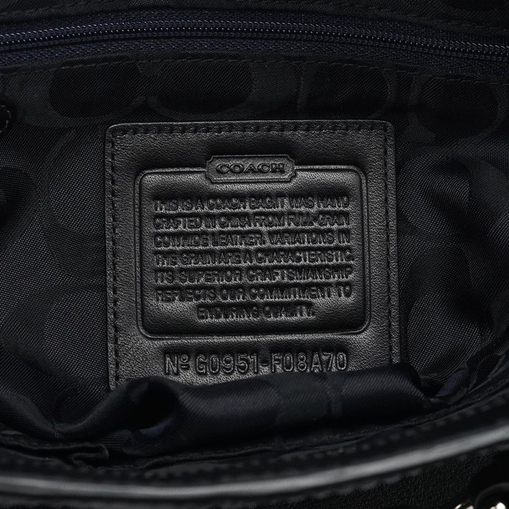 F08A70 Black Leather Hampton Tote Bag