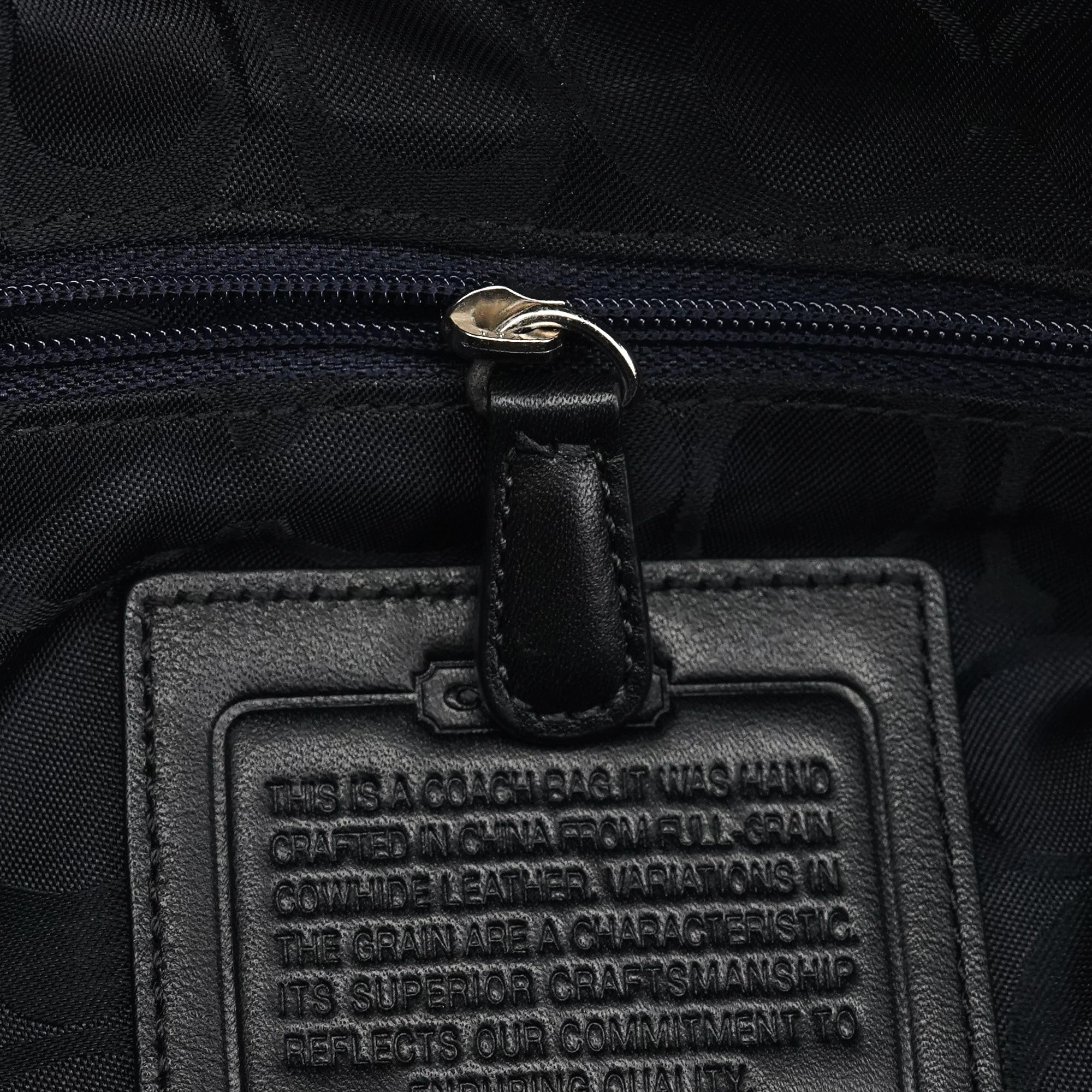 F08A70 Black Leather Hampton Tote Bag