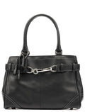 F08A70 Black Leather Hampton Tote Bag
