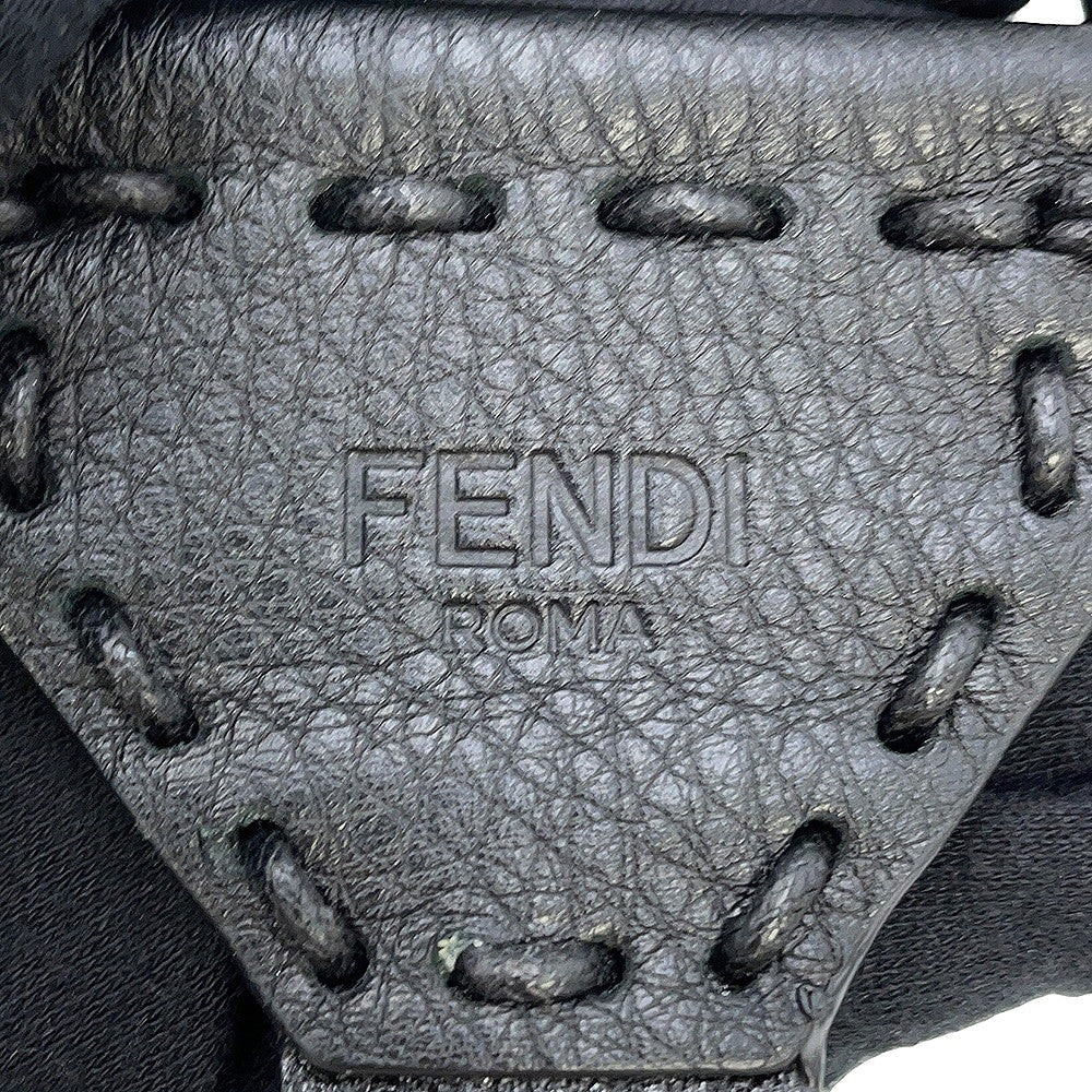 FENDI Strap You Black/Gray8AV444 Leather Canvas