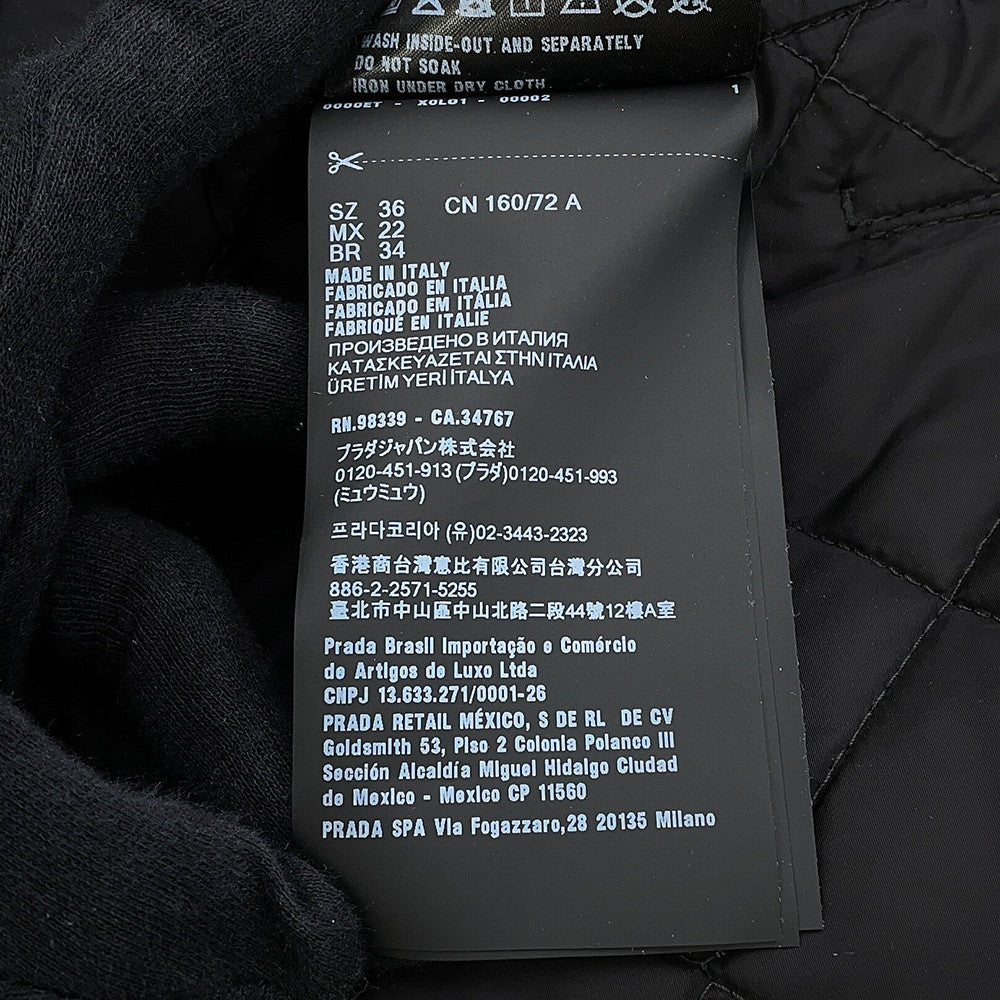 PRADA Lightweight Re-Nylon Blouson Jacket Size 36 Black29T261_1WQ9_F0002_S_OOO Polyamide100%