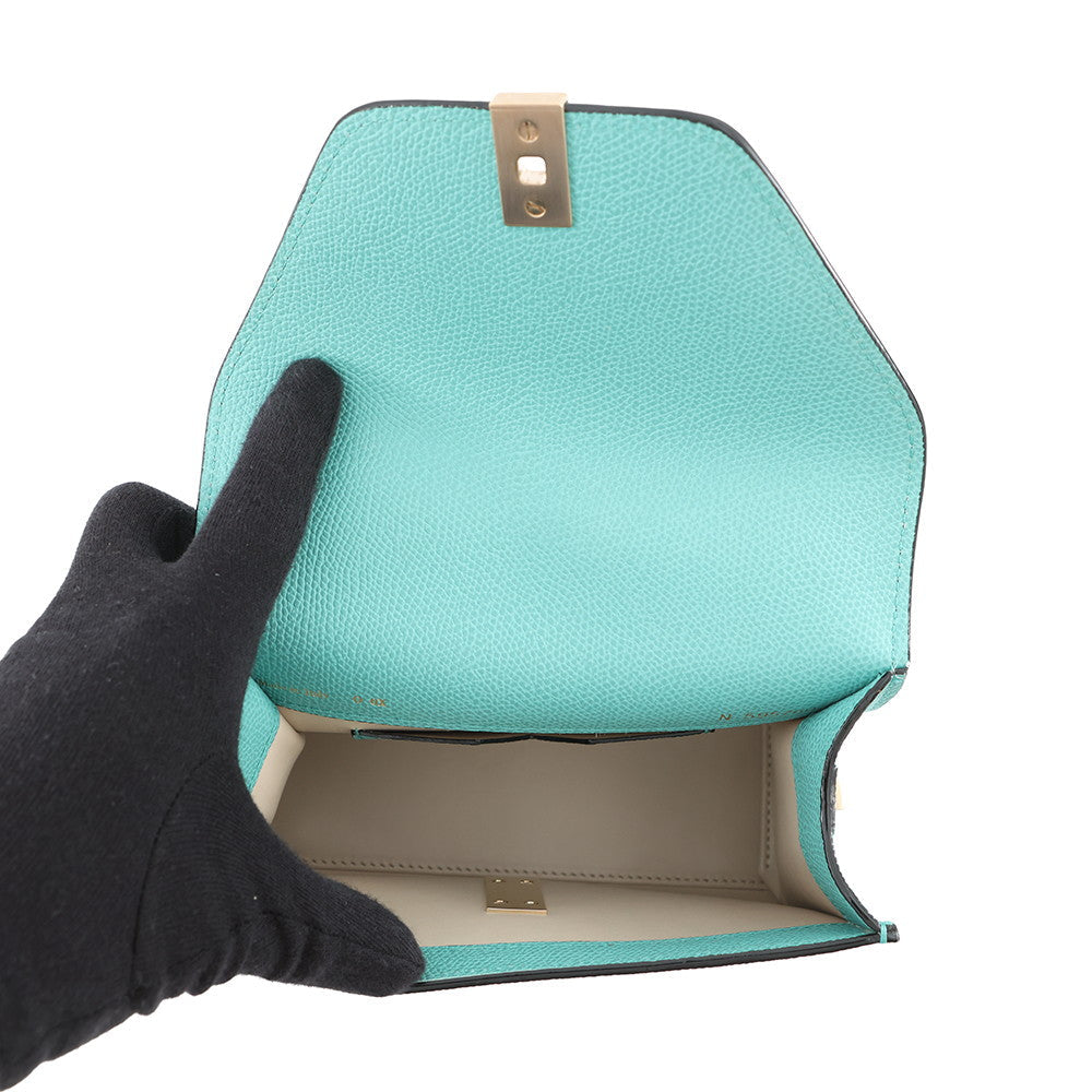 Valextra Valextra Izide Blue OceanoWBES0022028LOC99 Leather Size micro