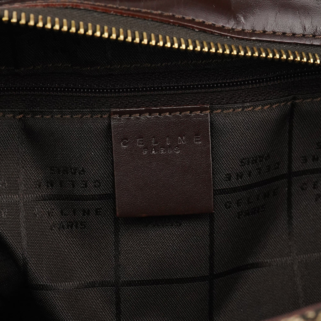 Beige Brown Macadam Canvas Tote Bag