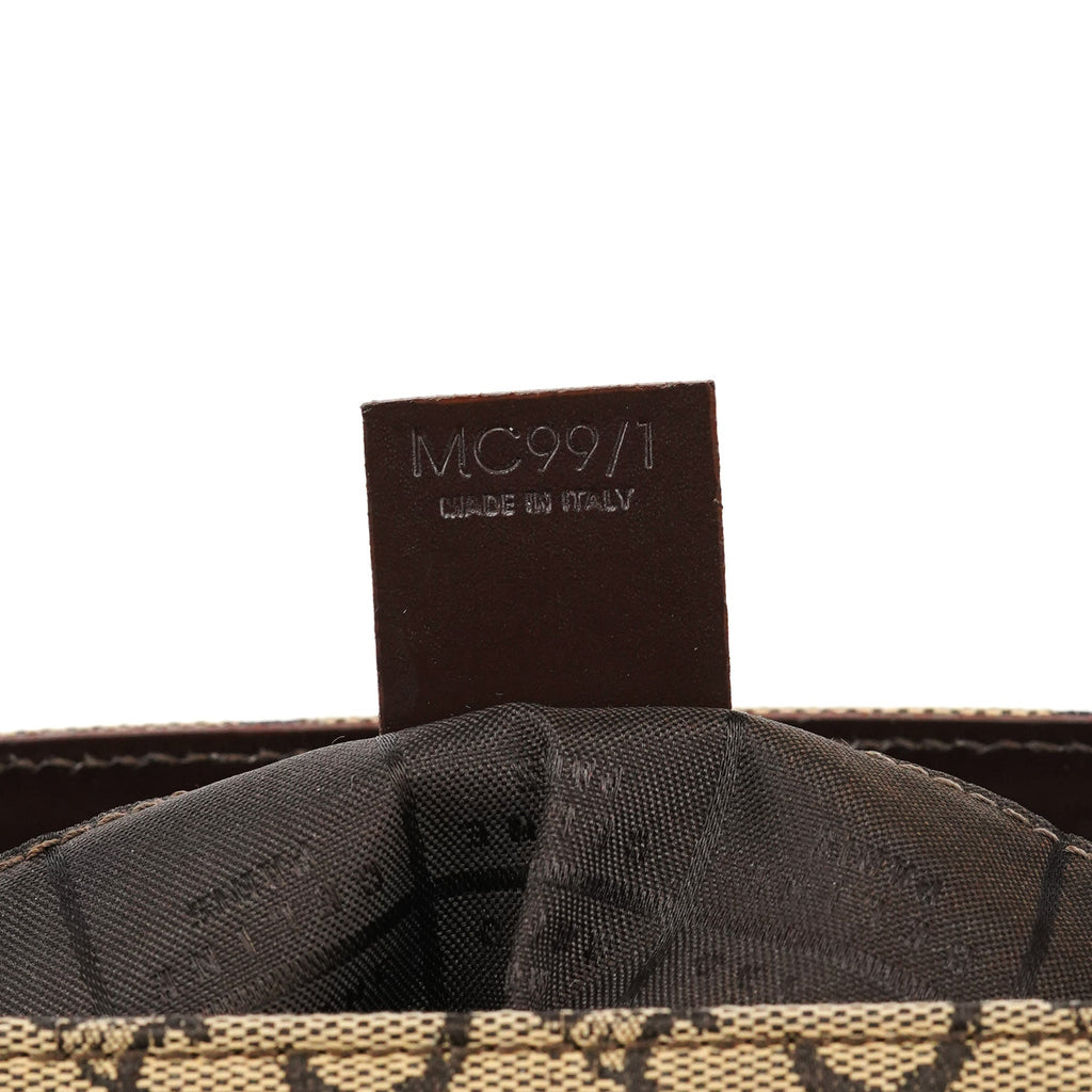 Beige Brown Macadam Canvas Tote Bag