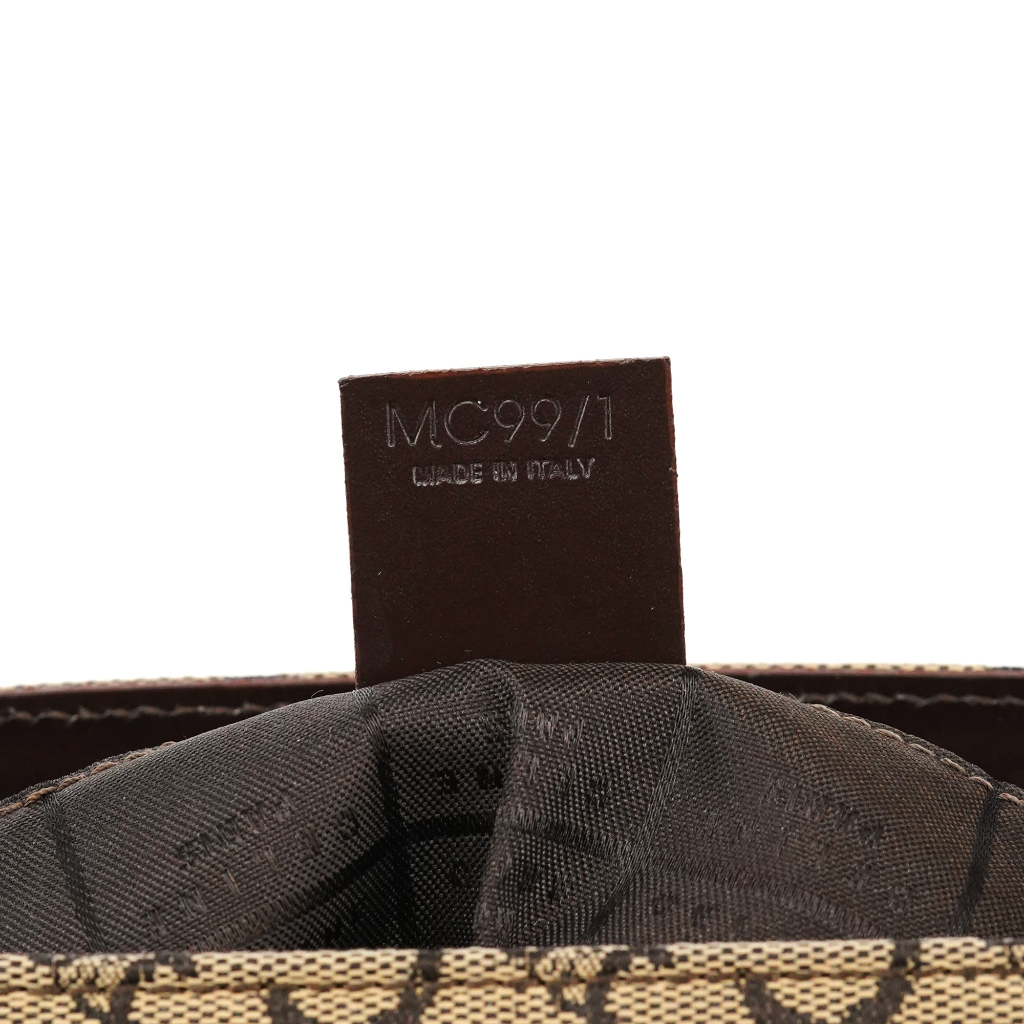 Beige Brown Macadam Canvas Tote Bag