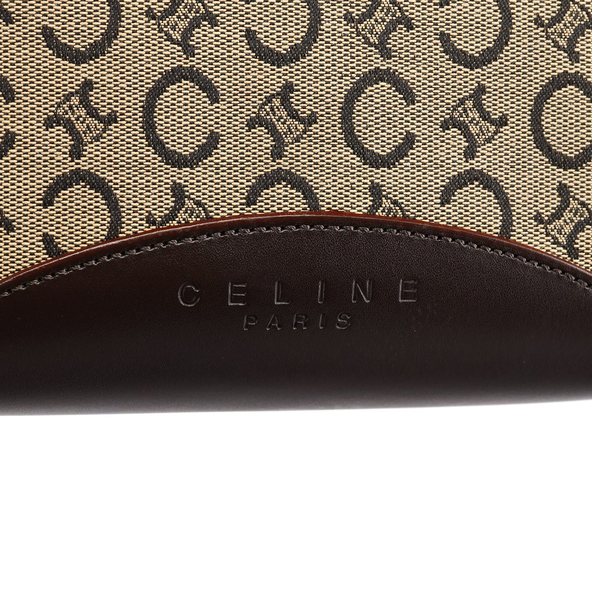 Beige Brown Macadam Canvas Tote Bag