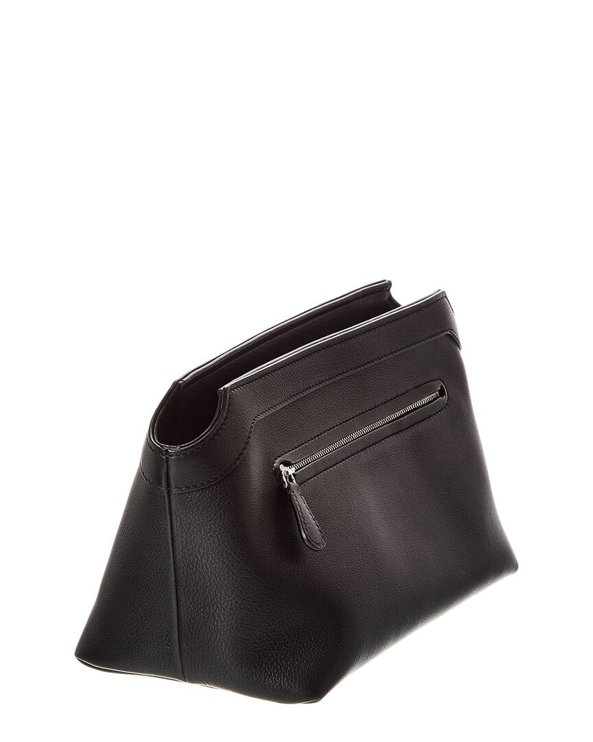 The Row Terrasse Zipped Leather Vanity Bag