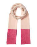 Forte Cashmere Plaited Border Stripe Cashmere Scarf White