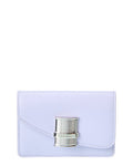 Ferragamo Fiamma Leather Card Holder Purple ONE SIZE
