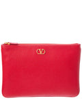 Valentino Vlogo Signature Leather Pouch
