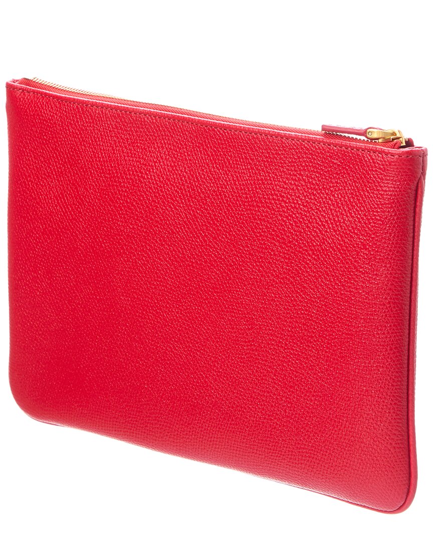 Valentino Vlogo Signature Leather Pouch