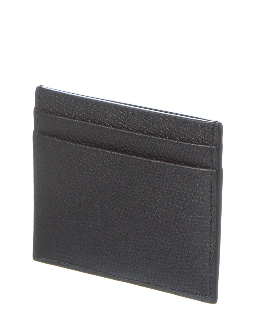 Valentino Vlogo Signature Leather Card Holder