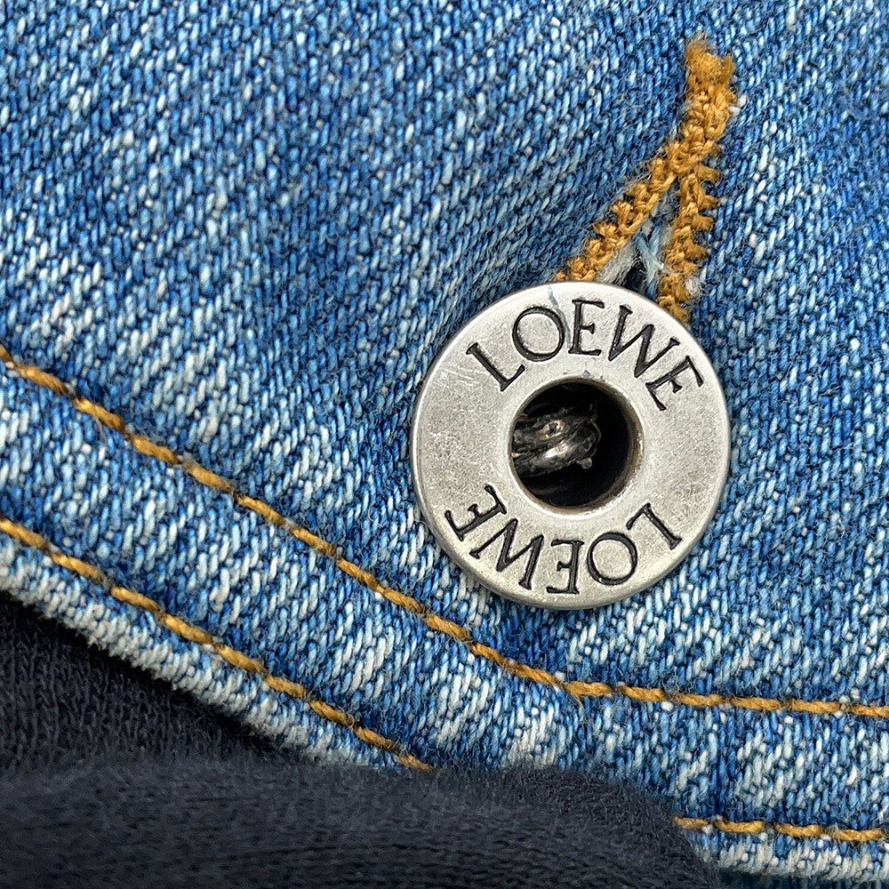 LOEWE Anagram Trapeze Denim Jacket Size 40 Denim BlueS359Y50X95 Cotton100%