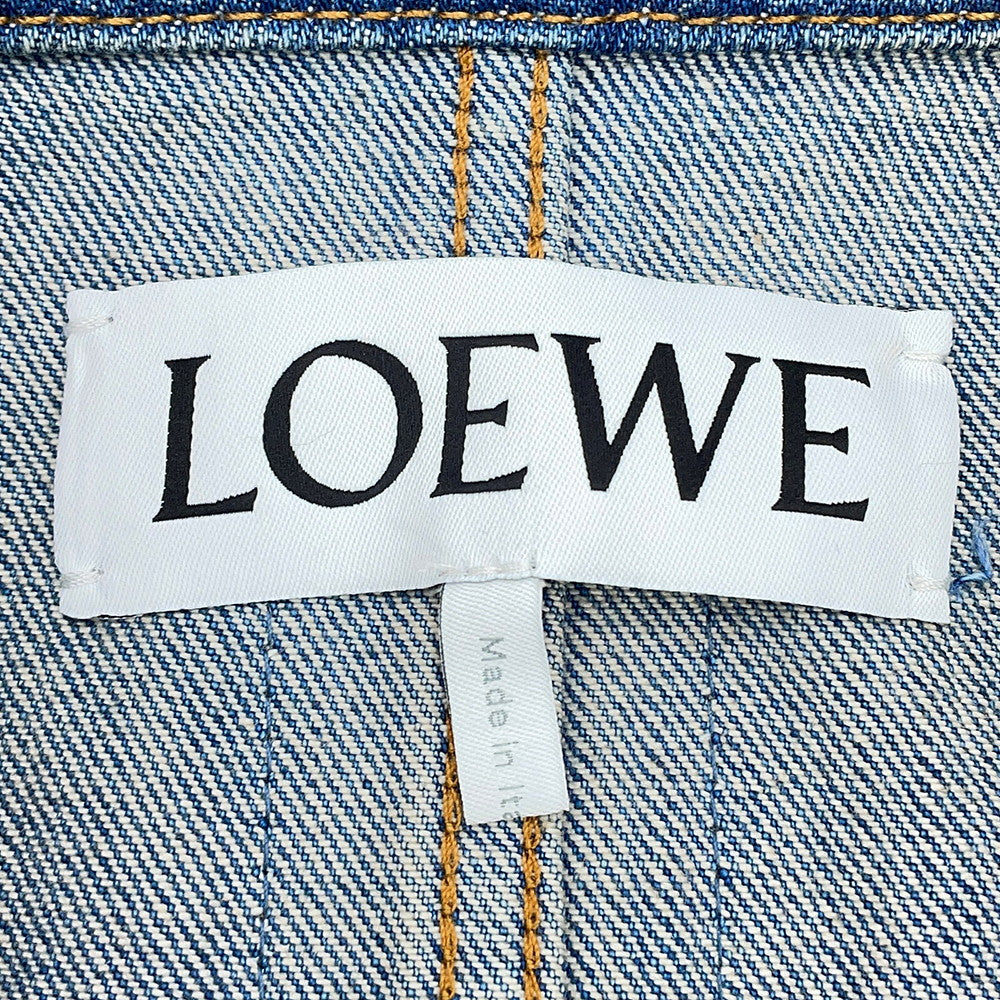LOEWE Anagram Trapeze Denim Jacket Size 40 Denim BlueS359Y50X95 Cotton100%
