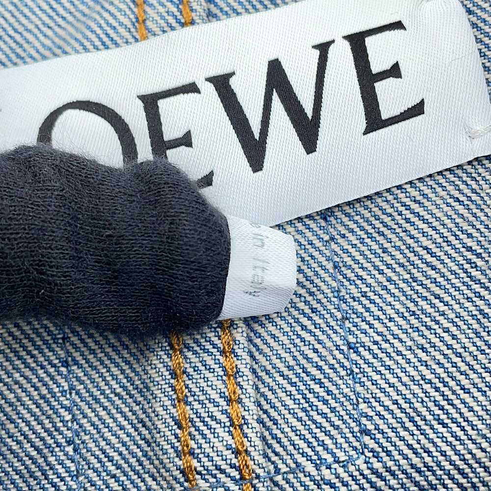 LOEWE Anagram Trapeze Denim Jacket Size 40 Denim BlueS359Y50X95 Cotton100%