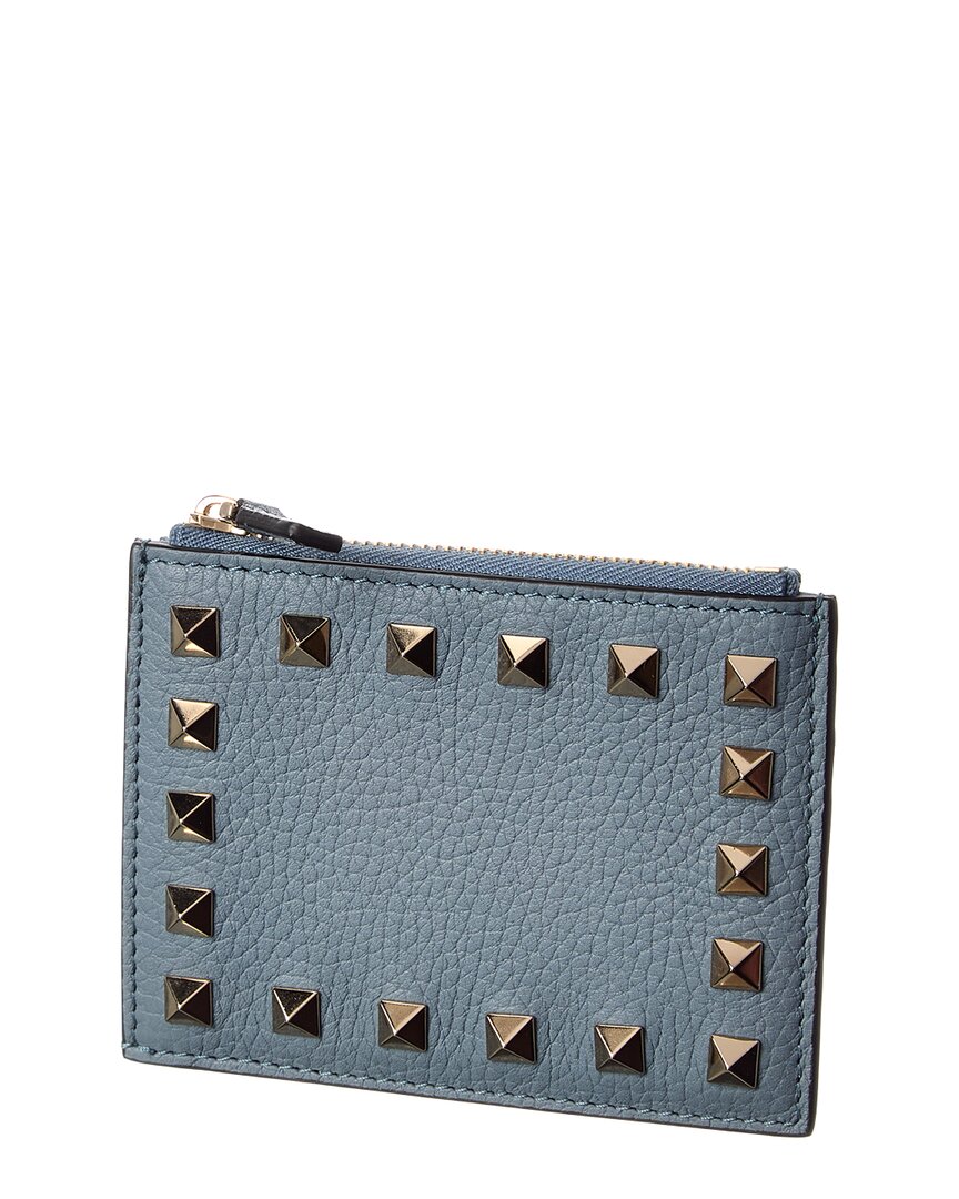 Valentino Rockstud Grainy Leather Card Case