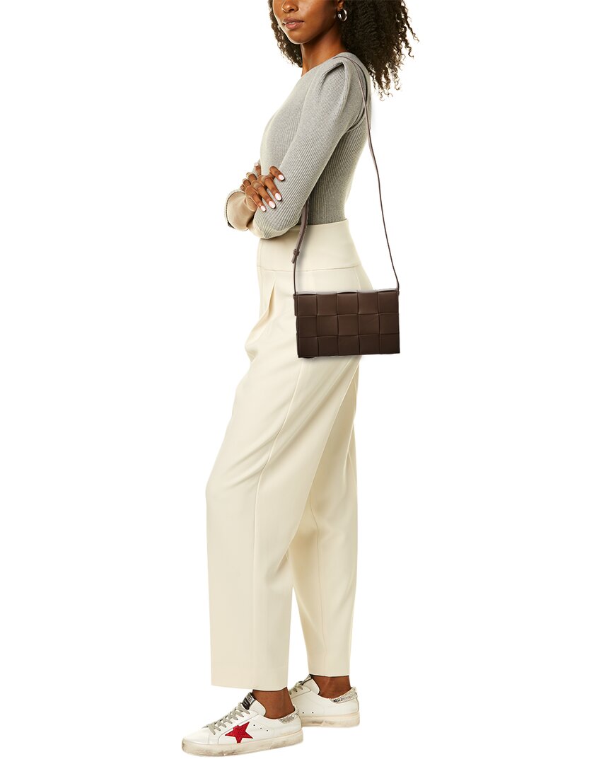 Bottega Veneta Cassette Maxi Intrecciato Leather Crossbody