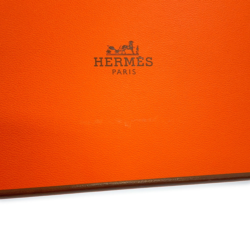 HERMES Rodeo Robeo 24 Craie/Terre/Jaune de Naples Lambskin Swift Leather Size PM